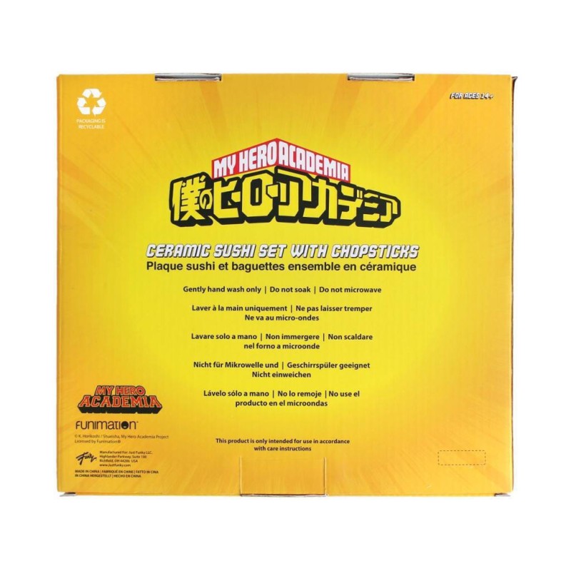 My Hero Academia Ceramic Sushi Set with Chopsticks UA