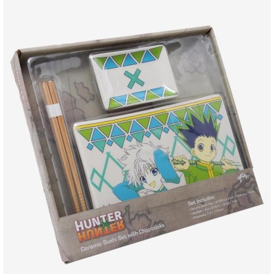 Hunter x Hunter Ceramic Sushi Set with Chopsticks Gon & Killua