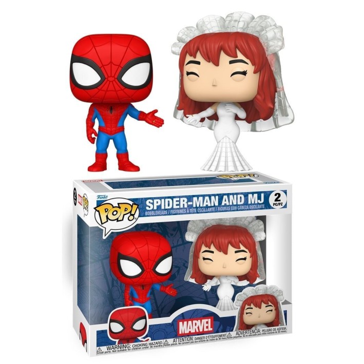 Marvel POP! Vinyl Figures 2-Pack Superhero Couples- SM & MJ 9cm