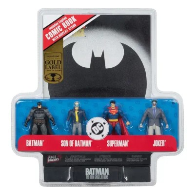 DC Direct Page Punchers Action Figure 4-Pack Batman & Son of Batman & Superman & Joker 7cm