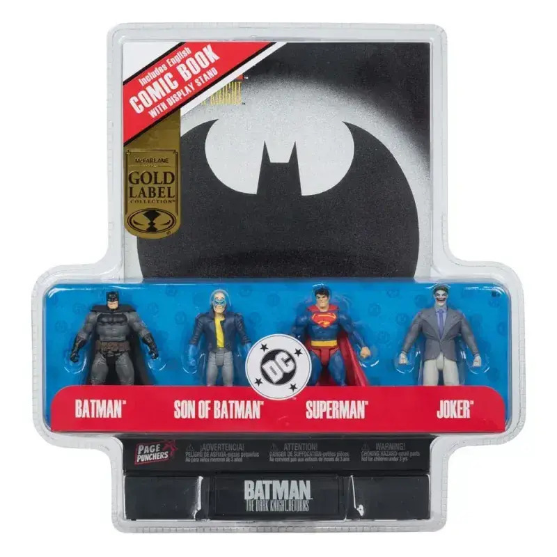 DC Direct Page Punchers Action Figure 4-Pack Batman & Son of Batman & Superman & Joker 7cm