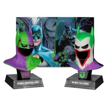 Batman DC Direct Mini Replica 1/3 2-pack Batman Cowls Hush & Knightfall (Jokerized) (Gold Label) 18cm
