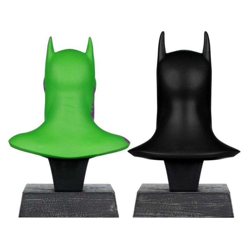 Batman DC Direct Mini Replica 1/3 2-pack Batman Cowls Hush & Knightfall (Jokerized) (Gold Label) 18cm