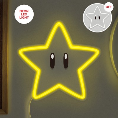Super Mario Officially licensed LED Wall Lamp Light Super Star Neon