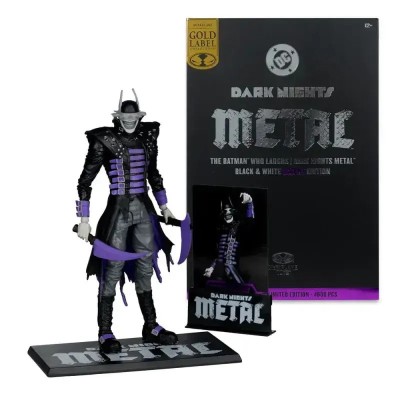 DC Multiverse Action Figure The Batman Who Laughs (B&W with accent) (Gold Label) 18cm