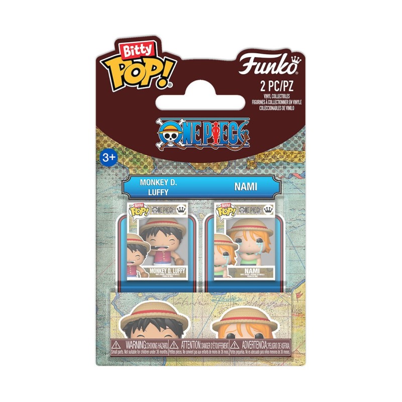 One Piece Bitty POP! Vinyl Figures 2-Pack Monkey D. Luffy & Nami 2cm